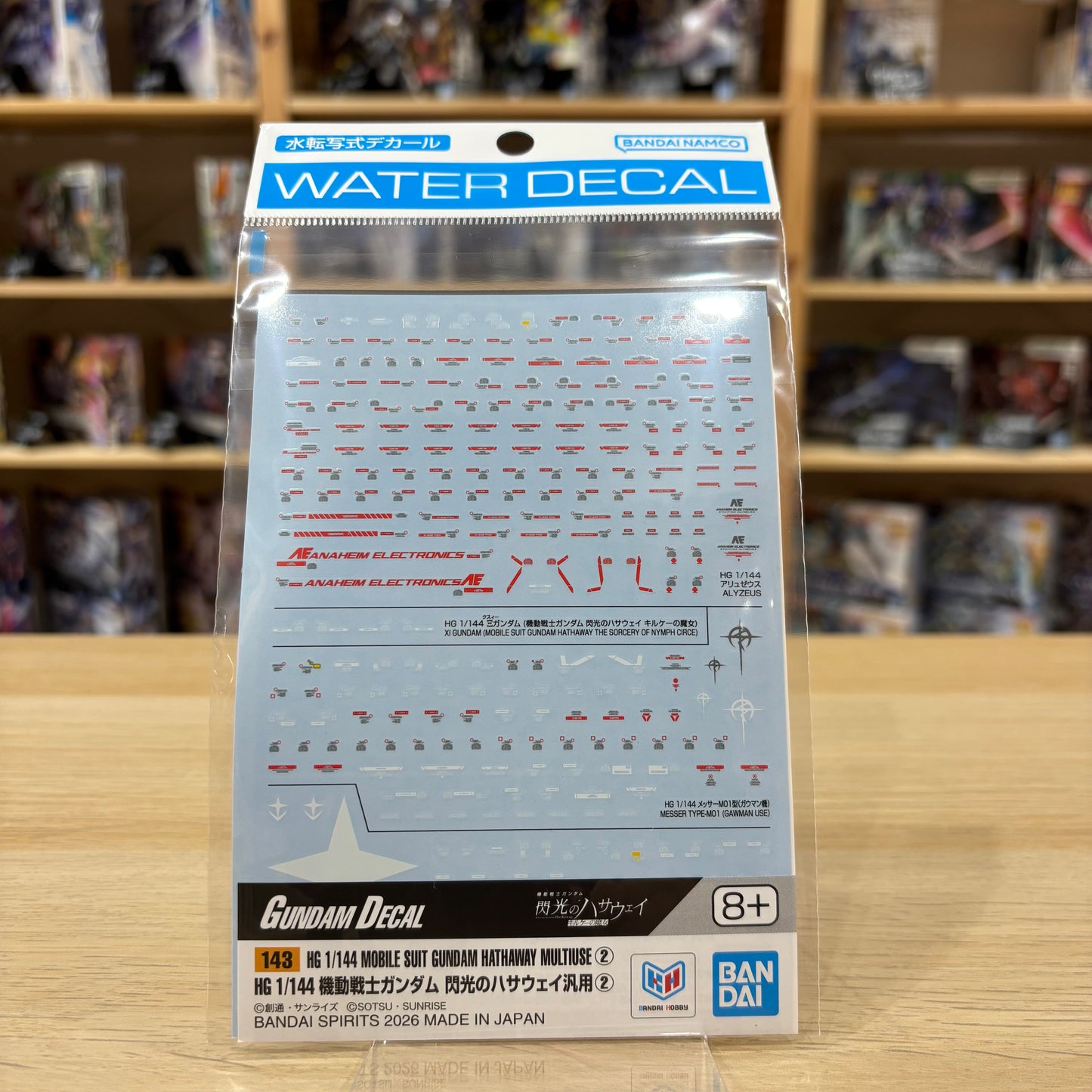DECAL - No.143 – HG 1/144 Mobile Suit Gundam: Hathaway's Flash Multiuse 2