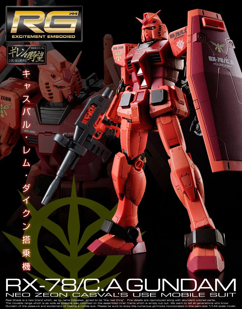 P-Bandai RG 1/144 RX-78/C.A Casval’s Gundam (Neo Zeon Custom)
