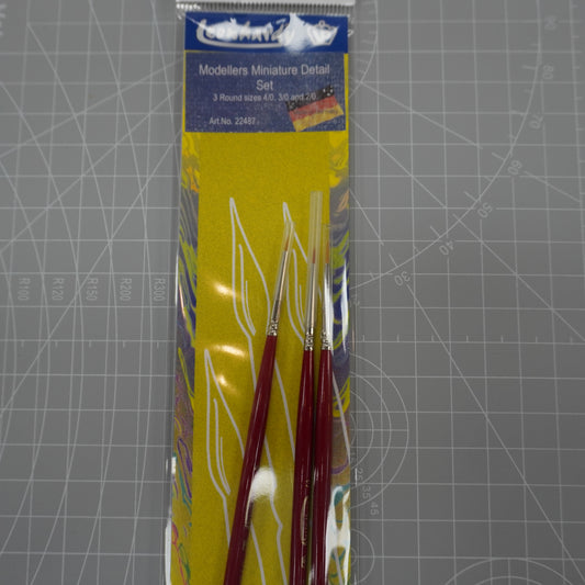 3pc Modellers Finishing Brush Set