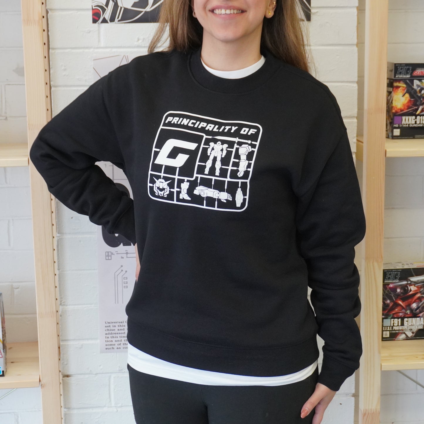 Principality of G Logo Jumper (Black Long Sleeve Crew Neck)
