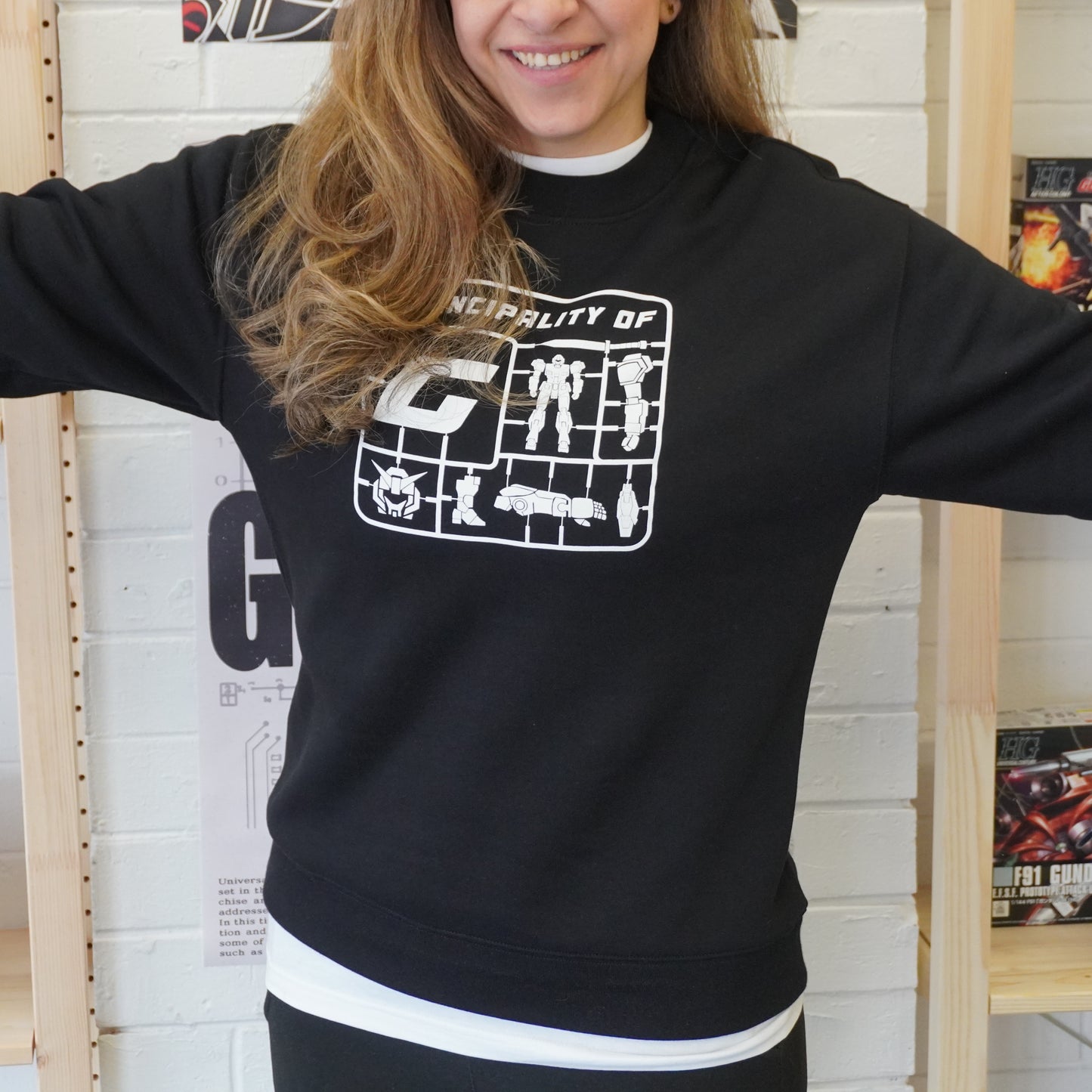 Principality of G Logo Jumper (Black Long Sleeve Crew Neck)