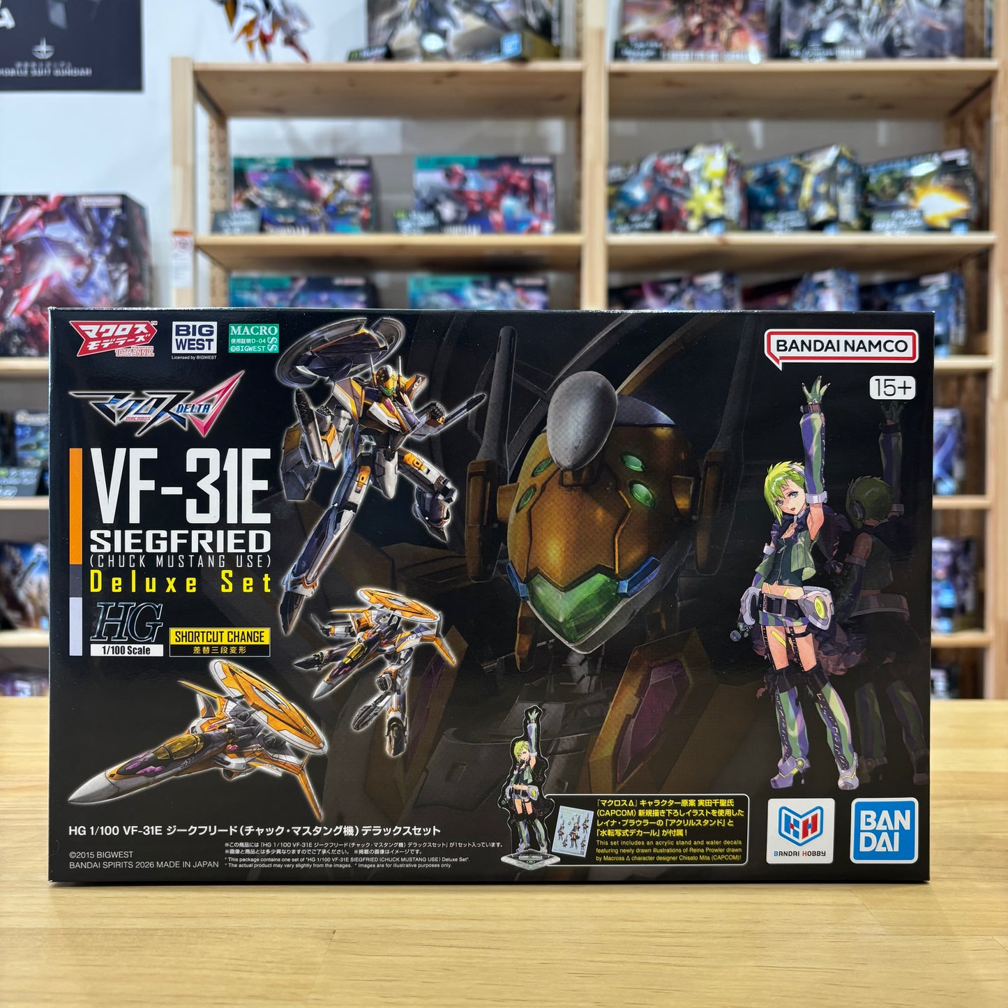 HG 1/100 VF-31E Siegfried (Chuck Mustang Use) Deluxe Set