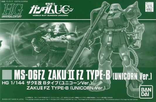 P-Bandai HG 1/144 MS-06FZ Zaku II FZ Type-B (Unicorn Ver.)